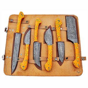 Damascus Chef Knives Set/Kitchen 6 Pcs Set SS17321